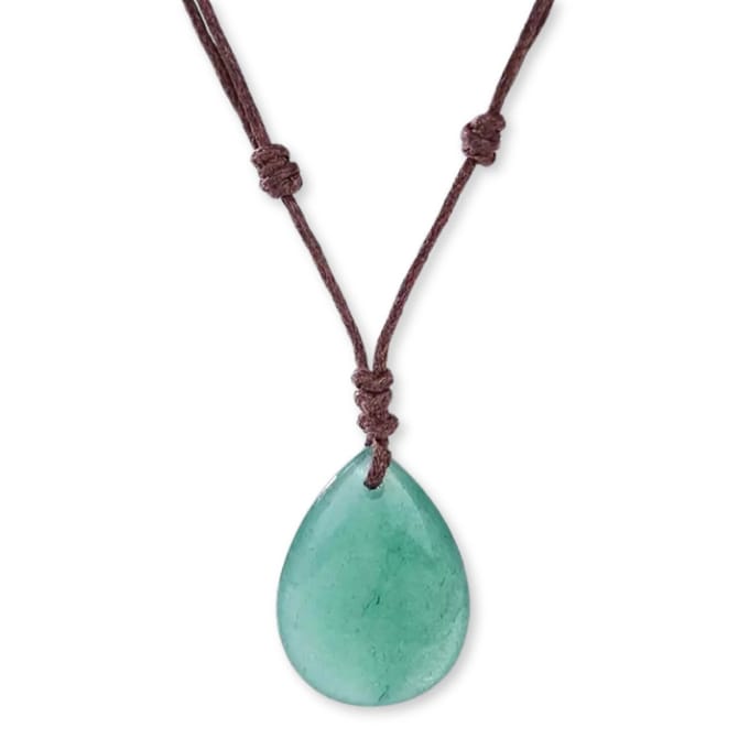 Marama - Ketting Edelsteen Turkoois - Rustgevend - Verstelbaar vegan waxcord