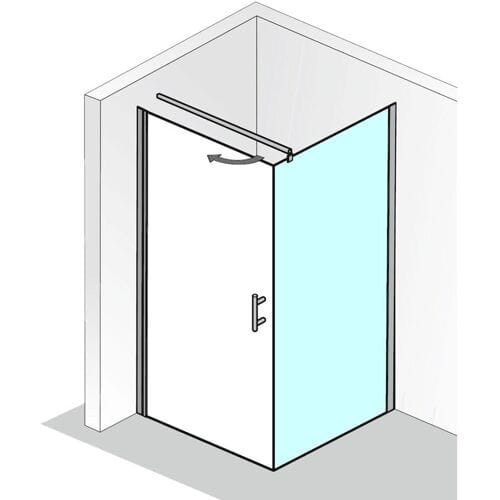 HSK Favorit Nova side panel for hinged door 75 cm 153075-01-50