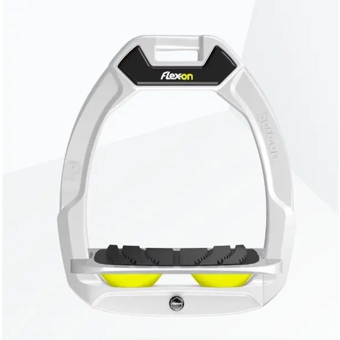 Veiligheidspalenen rijbeugels Incliné Grip Wit/Grijs/Geel Flex-On Safe-On