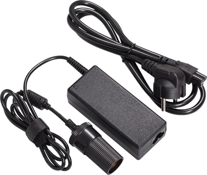 Lextool omvormer 100-240V naar 12V 5A 60W - voor koelbox - LXG74
