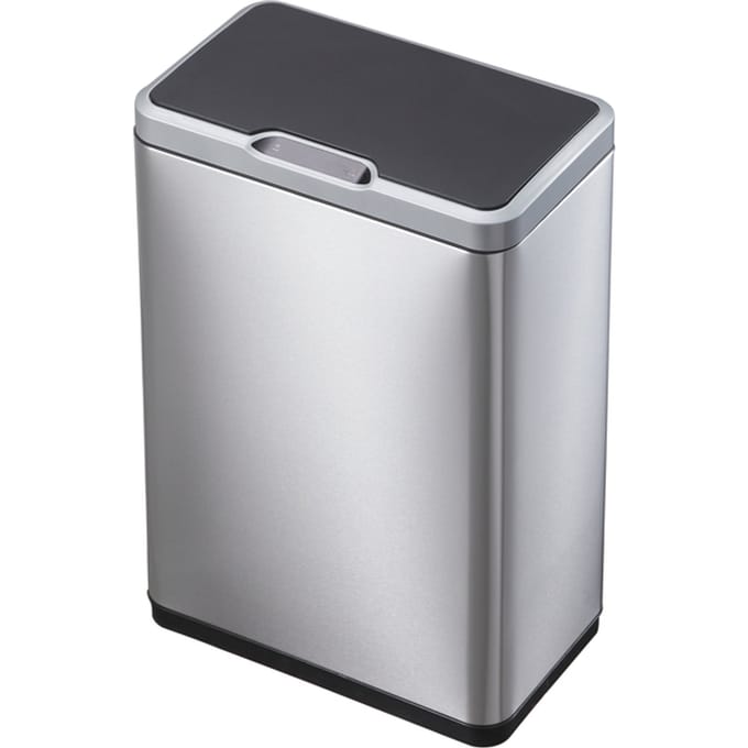 EKO - Mirage recycler Sensor Bin 20+20 liter - Stainless steel Plastic - mat RVS, zwart - Prullenbak
