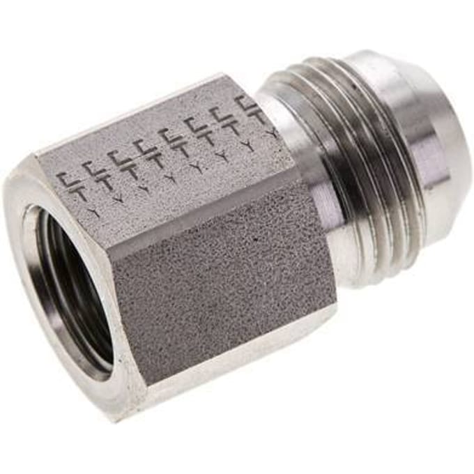 JIC Verloopnippel G1/2'' Binnendraad X UN 1-1/16''-12 Buitendraad RVS 210bar