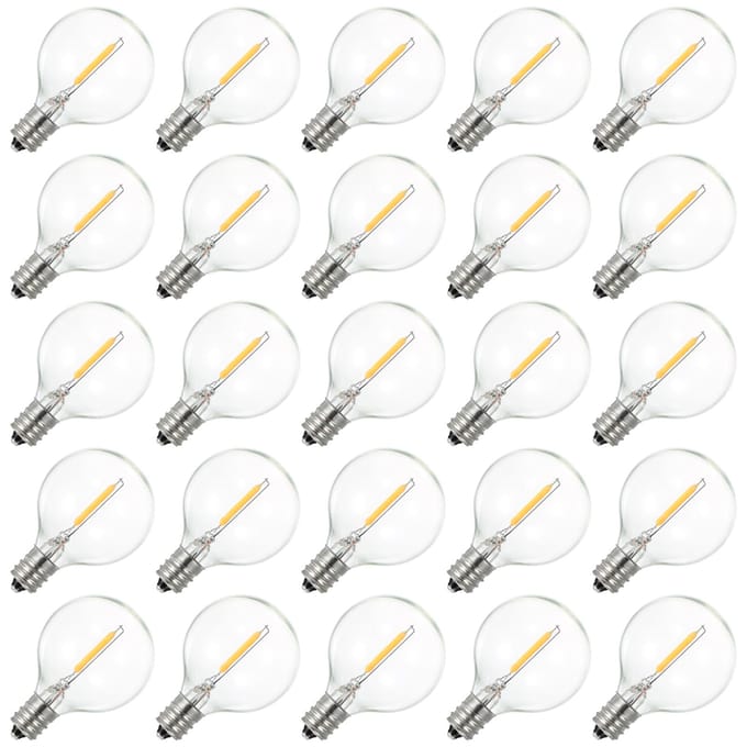 Tomshine A C230V Globe LED's G40-lamp 25 stuks E12-voetfitting IP44 waterbestendigheid Warm warme witte kleur