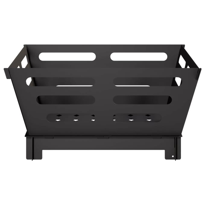 vidaXL - Vuurkorf - Zwart - 40 - x - 40 - x - 20 - cm - Staal
