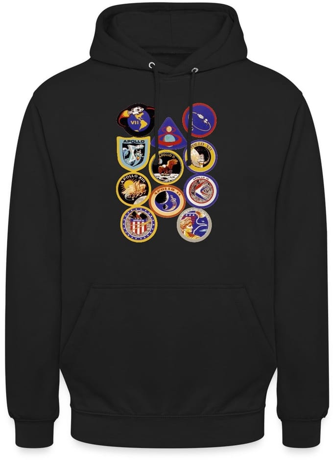 NASA Apollo-missie-insignes Hoodie Unisex