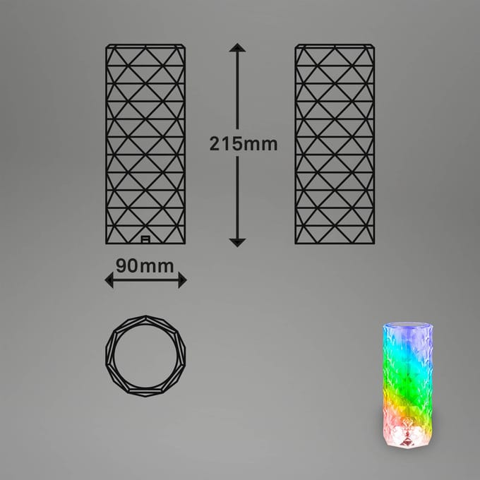 Briloner LED tafellamp 7463010 met oplaadbare batterij en afstandsbediening