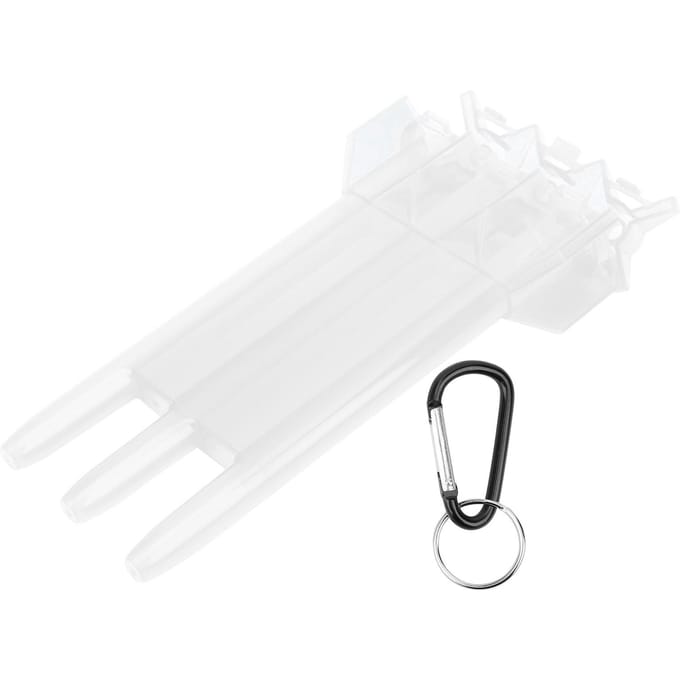 Universele Draagbare Dartdoos ABS Koffer 3 Sleeve Opberging W Aluminiumlegering Hanggesp transparant witte kleur