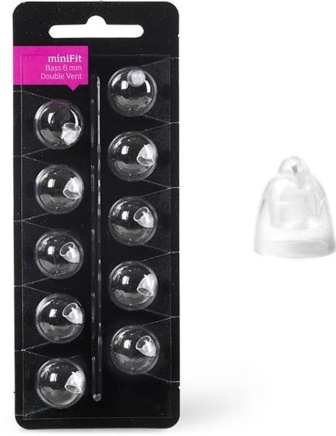 Oticon miniFit Bass tip 6mm dubbele venting