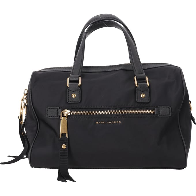 Marc Jacobs Trooper Bauletto Schoudertas in Zwart Nylon