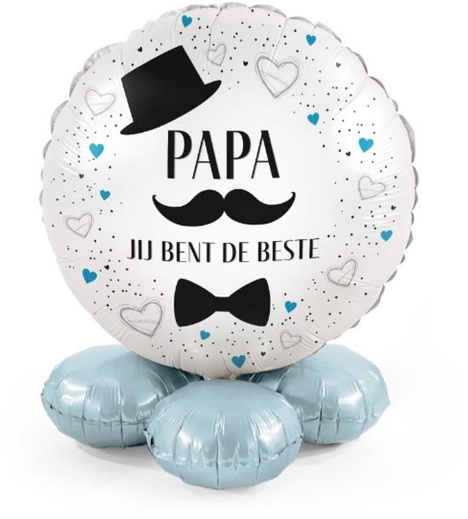 Papa jij bent de beste - Ballonnen set met standaard - Everloon