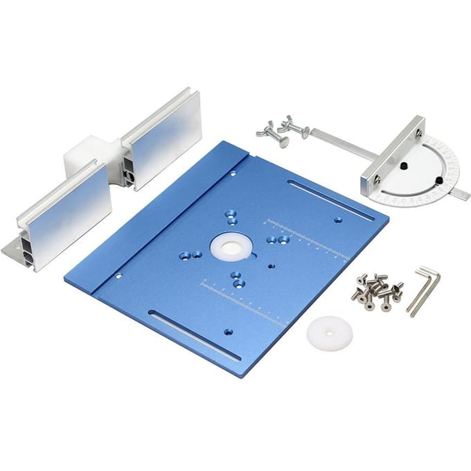 Machine à graver C8, jeu de plaques inversées, plaque de Surface de fraisage en alliage d'aluminium avec dossier et poussée bleu