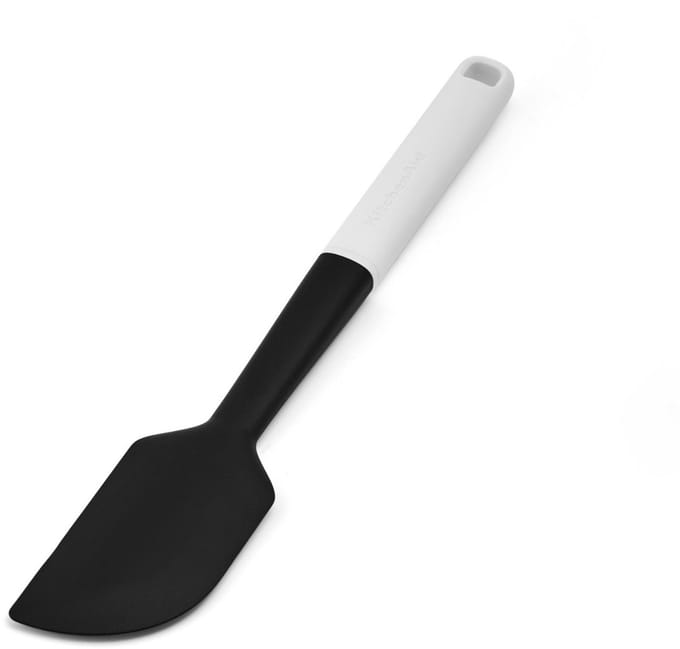 Spatel met Punt, Pannenlikker, 30 cm, Siliconen, Kunststof, Wit - KitchenAid