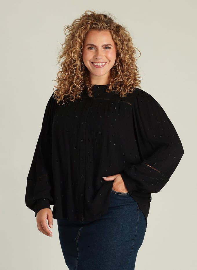 YEST CURVE Georgina Tops - Black - maat X-0(44)