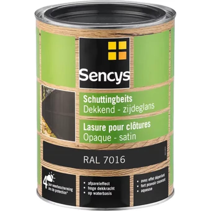 Sencys Schuttingbeits Dekkend Ral7016 2,5l