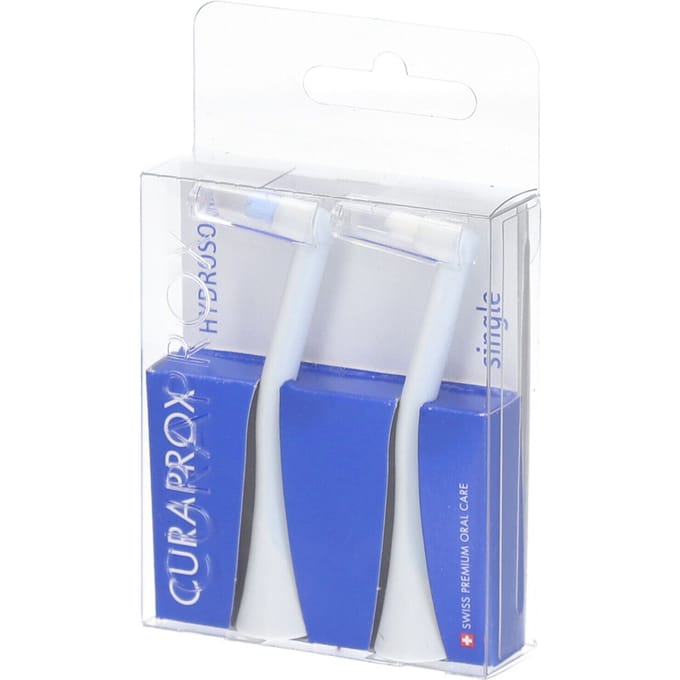 Curaprox Hydrosonic Pro Opzetborstel Single Duo - Wit/Lichtblauw - 2 stuks