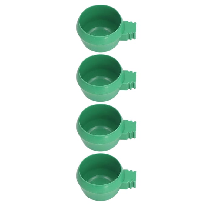 25 stuks Mini Vogel Papegaaien Voedsel Waterbak Inleg Installatie Rond Groen Papegaaien Kleine Voedsel Water blue
