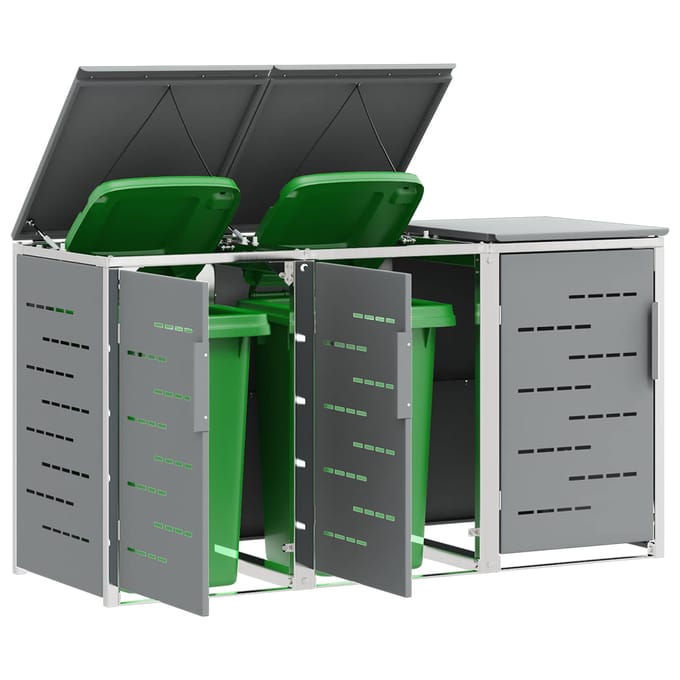 vidaXL - Containerombouw - Roestvrij - staal - Grijs