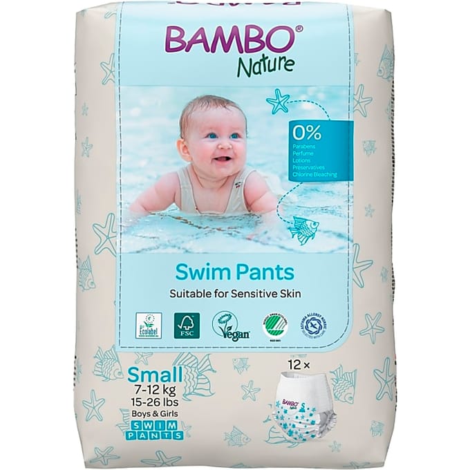 Bambo Nature Zwemluierbroekjes Small 7-12 kg 12 stuks