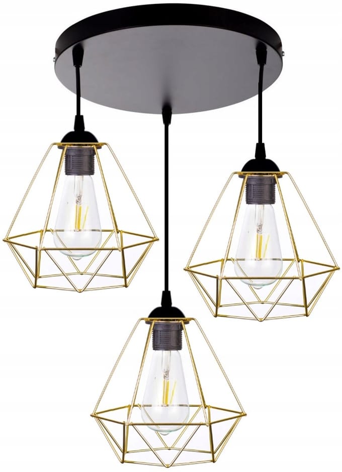 Diamant Hanglamp LED Goud - Stijlvolle Plafondlamp