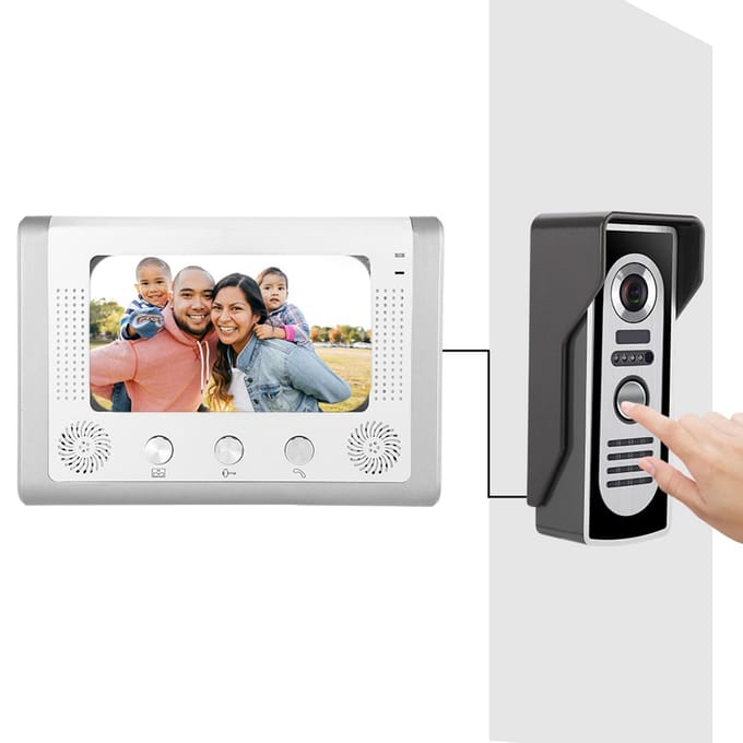 7-inch Bedraad Kleuren TFT-LCD Scherm IR Nachtzicht Video Intercom Deurbel Deur Telefoon