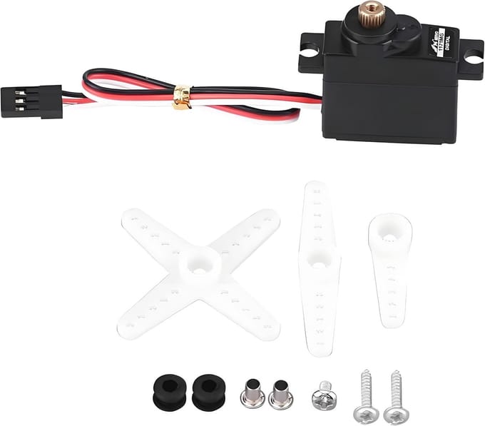 RC Servo - Mini Micro Servo - Modelbouw Robotica - Metaal Constructie - 17g 4.8-6V - Zwart