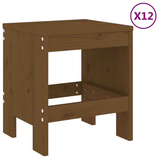 vidaXL - 13-delige - Tuinset - massief - grenenhout - honingbruin