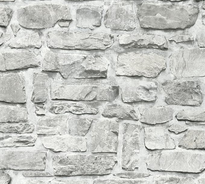 GROVE STENEN BEHANG | Industrieel - beige grijs - A.S. Création Elements