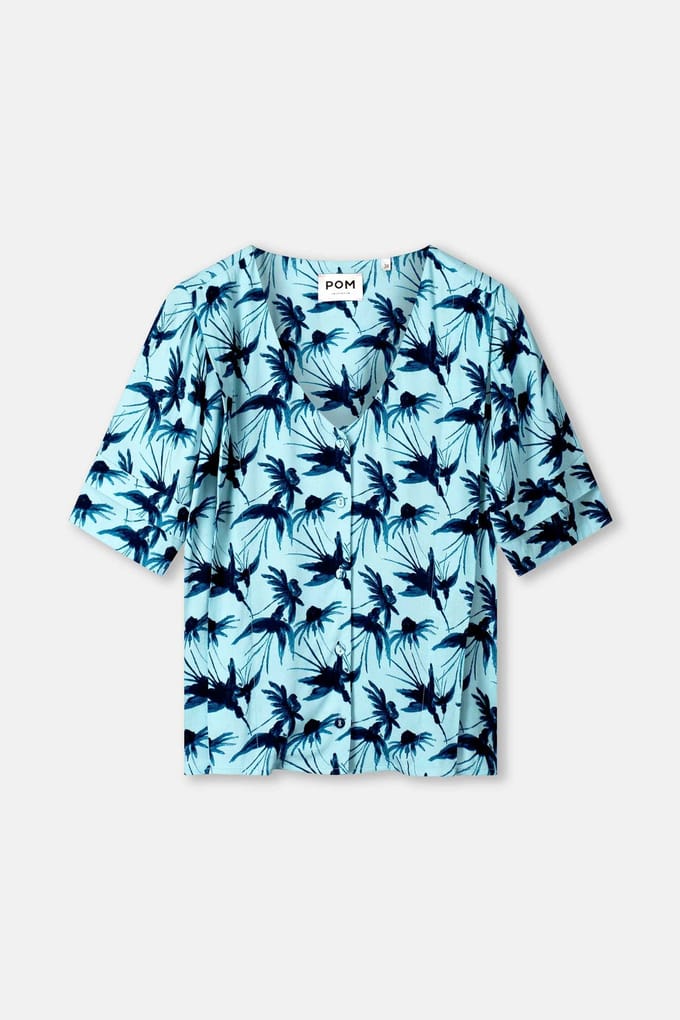 POM Amsterdam Blouse - Artisan Blue Taglia: 44 | Magliette intime Outlet | Donna | Blu
