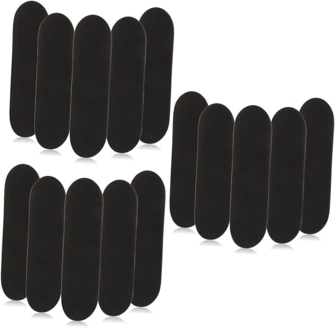 Vinger skateboard griptape - Skateboard stickers - Mini skateboard - Antislip oppervlak - 15 stuks - Zwart