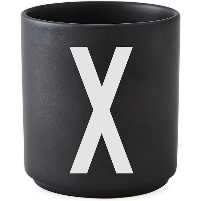 DESIGN LETTERS - Personal beker porselein  - zwart - X