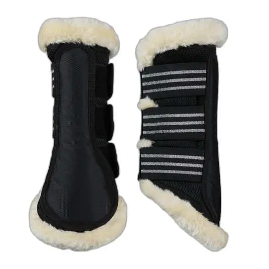 Closed front paardenlaarzen met bont en peesbescherming Horze Lincoln