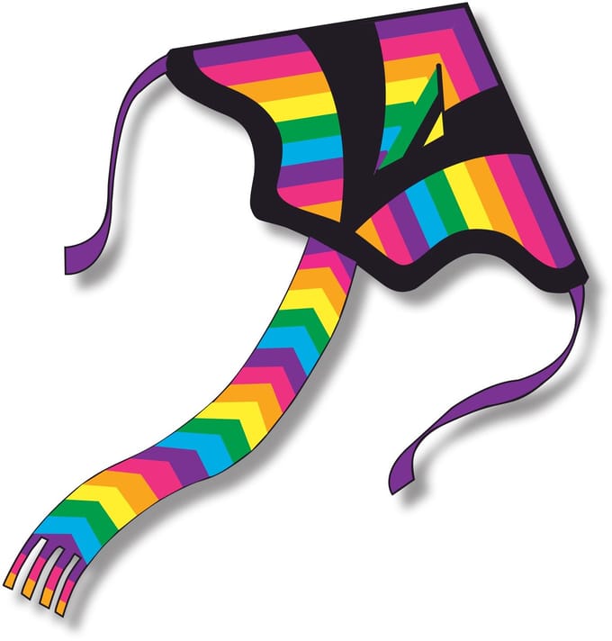 Vlieger Delta Rainbowtail JUMBO 125x145