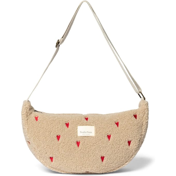 Studio Noos fanny pack ecru hearts teddy