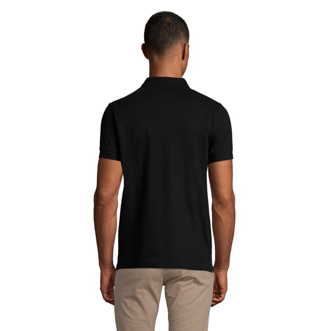 SOLS Heren Portland Poloshirt (Zwart/Grijs)