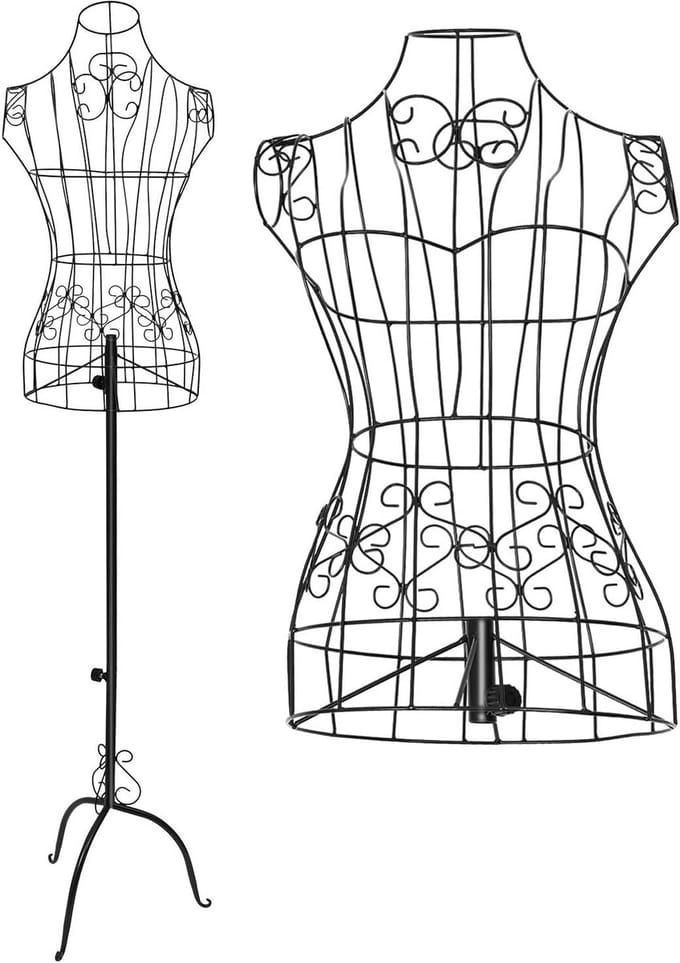 Decoratieve Paspop voor Kleding - Verstelbare IJzeren Draad Bust