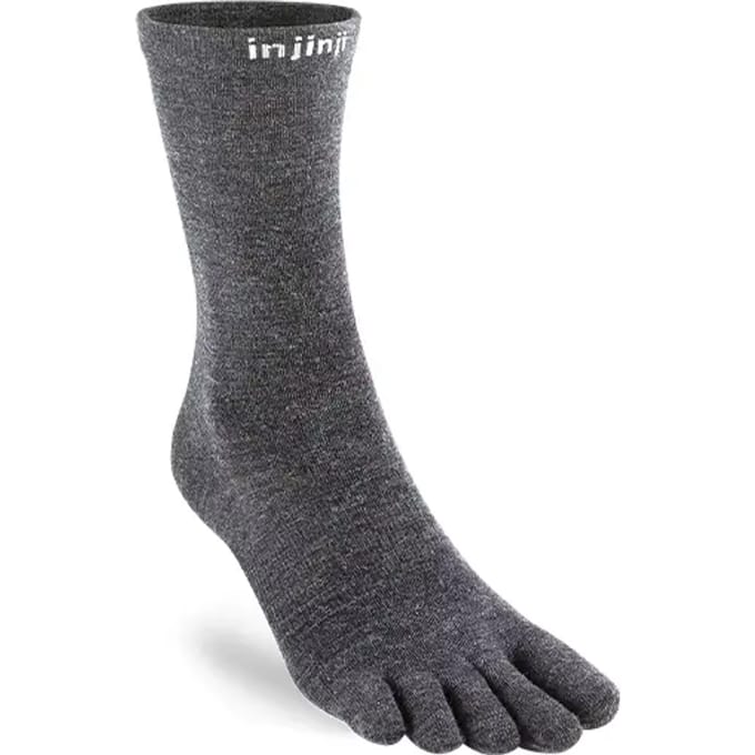 INJINJI | Liner Crew Wol Grijs (Maat - M) | Teensokken