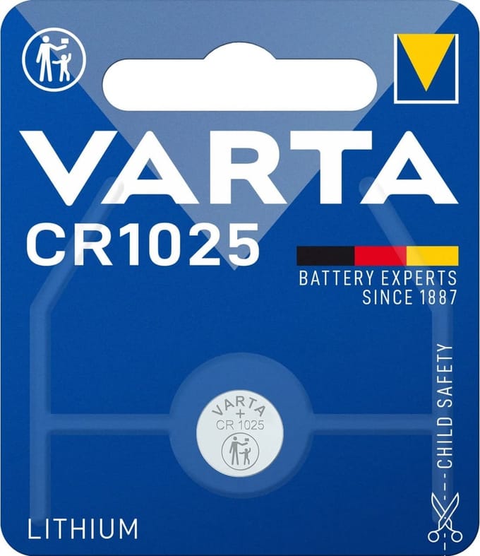 Varta CR1025 Lithium knoopcel-batterij / 1 stuk