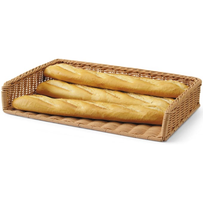 HENDI Brood displaymand – groot formaat – polyrattan – roestvast staal – vaatwasmachinebestendig – 595x395x105 mm