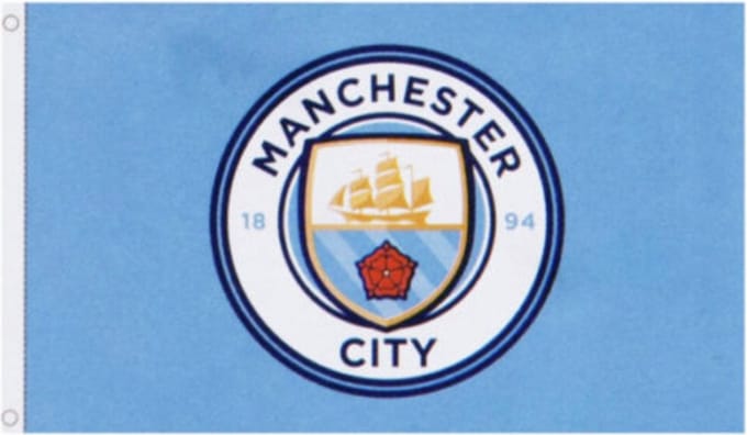 Manchester City vlag - clublogo - 152x91 centimeter