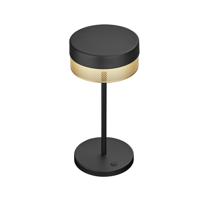 HELL LED tafellamp Mesh oplaadbare batterij, hoogte 30cm zwart/goud