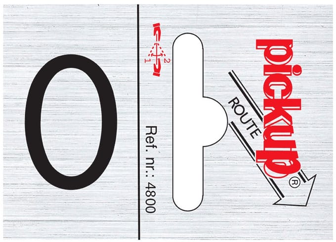 Pickup Route alulook 25x44 mm - cijfer 0