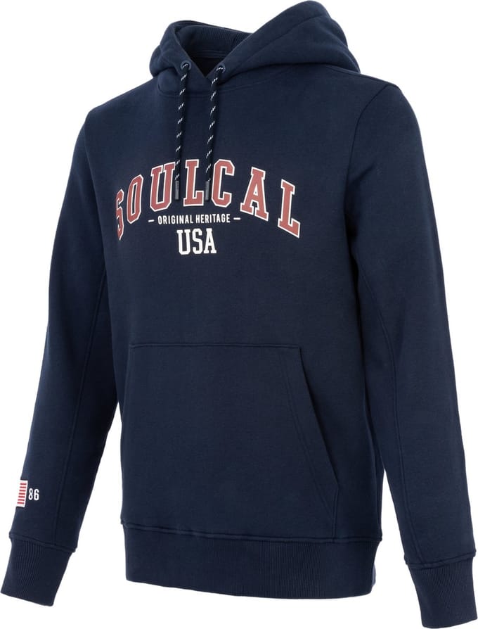 SoulCal - Sweater met Capuchon - Hoodie - groot logo - Donker blauw - XL