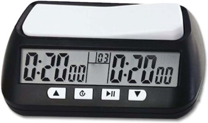 Digitale Schaakklok - Spel Timer - Wedstrijd Timing - Multi-Mode Functie - 14 x 8.8 x 4.5 cm - Zwart