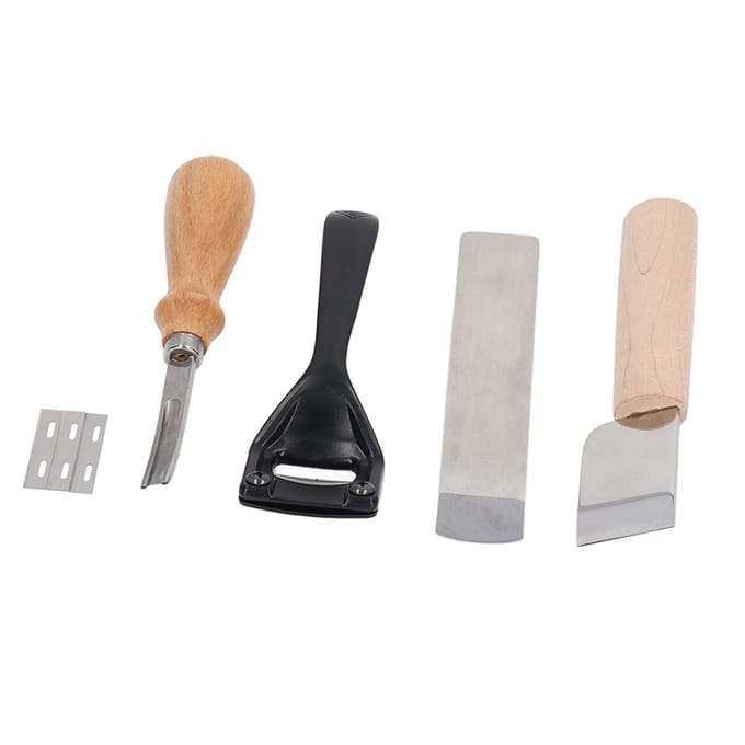 Metaal Leer Schilmes Set Eenvoudig Snijden Incisief Gebogen Handvat Veiligheidsafschuiner DIY Snijgereedschap Kits black