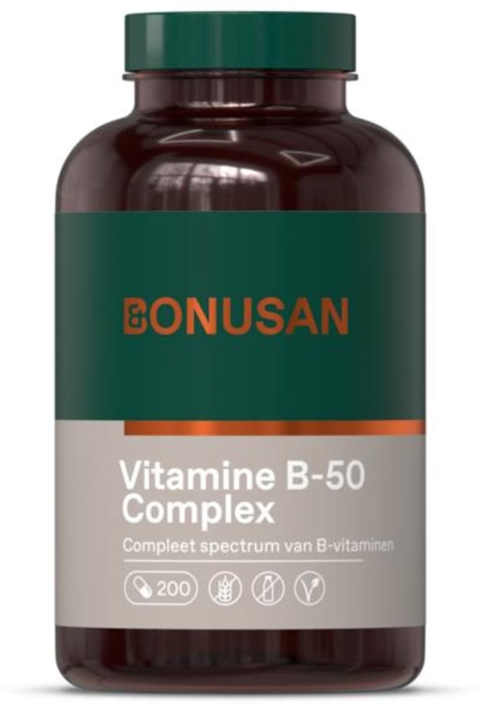 Bonusan Vitamine B 50 Complex - 200 Capsules - Vitaminen