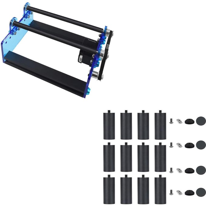 Graveur Axes Y Module de Gravure Laser à Rouleau avec Colonne d'Extension Auxiliaire Module de Gravure à Rouleau Rotatif Hauteur black