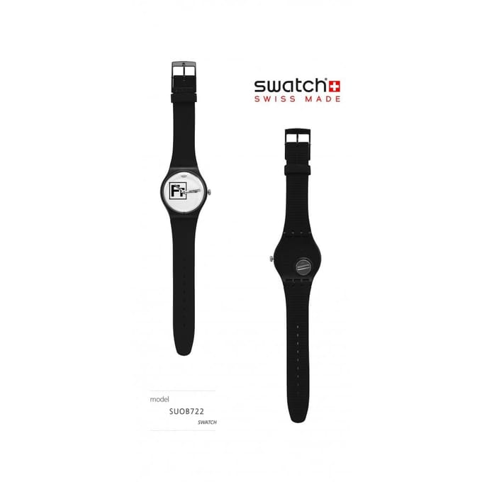 SWatch Suob722 Fritz Heren S Urethaan Horloge SUOB722 white