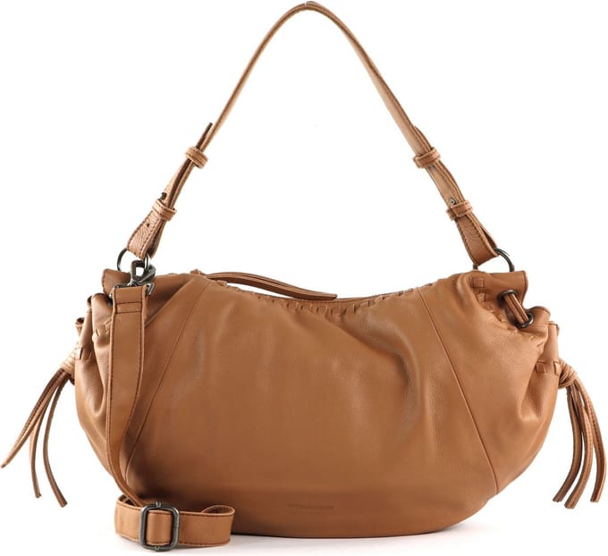 FREDsBRUDER Leren Schoudertas Indial Shoulder Bag Caramel Crunch Lichtbruin