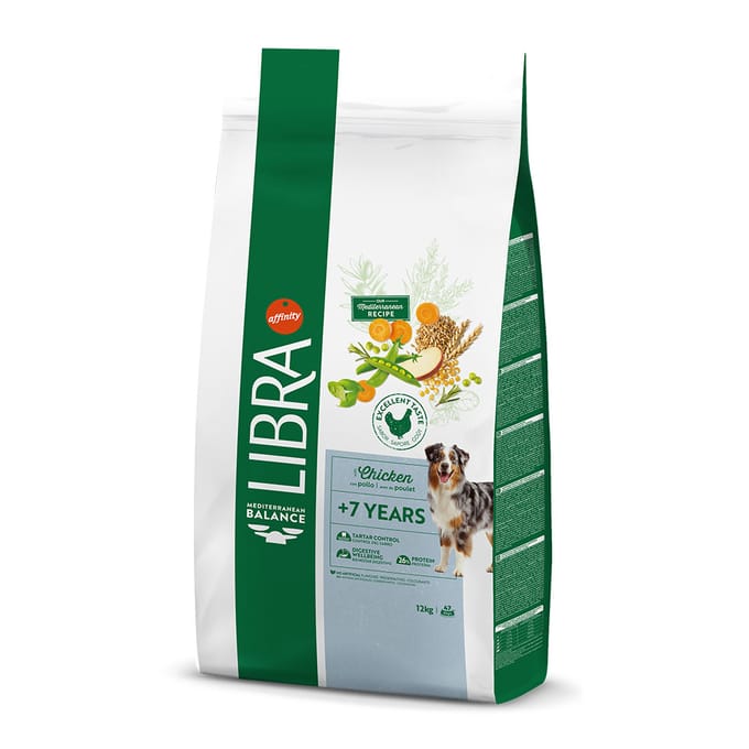 12kg Libra Dog Senior Droog hondenvoer met kip