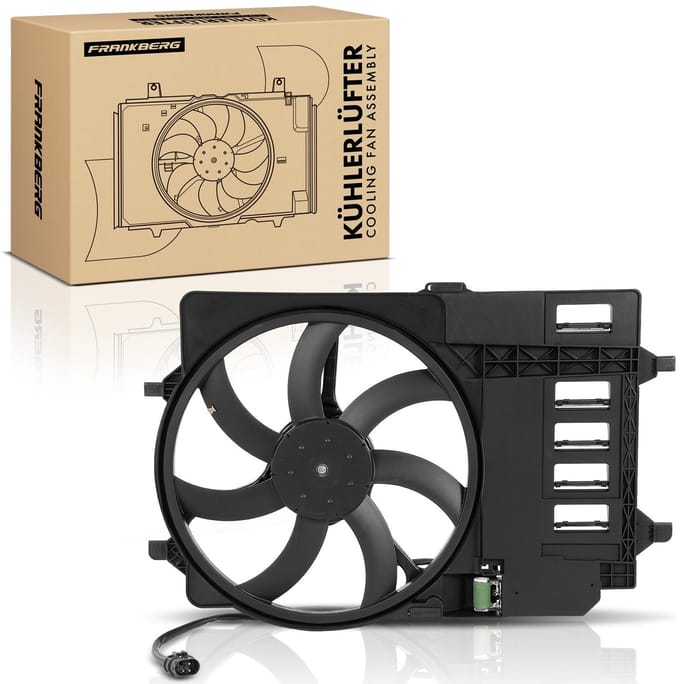Frankberg 1x Motorradiator enkele ventilator